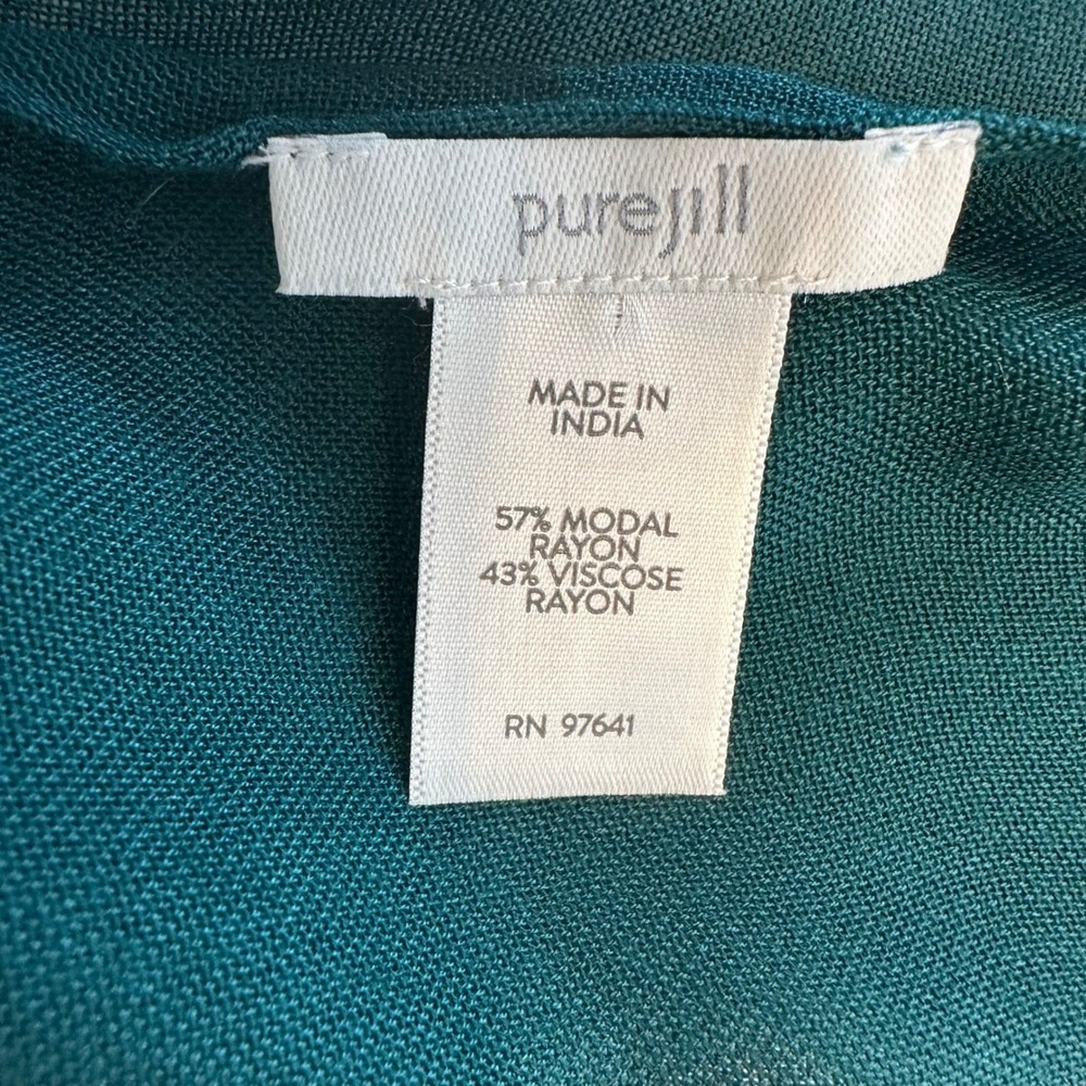 Pure Jill Scarf Teal Green Tie Dye Modal Viscose Rayon‎ Lightweight - Picture 3 of 6